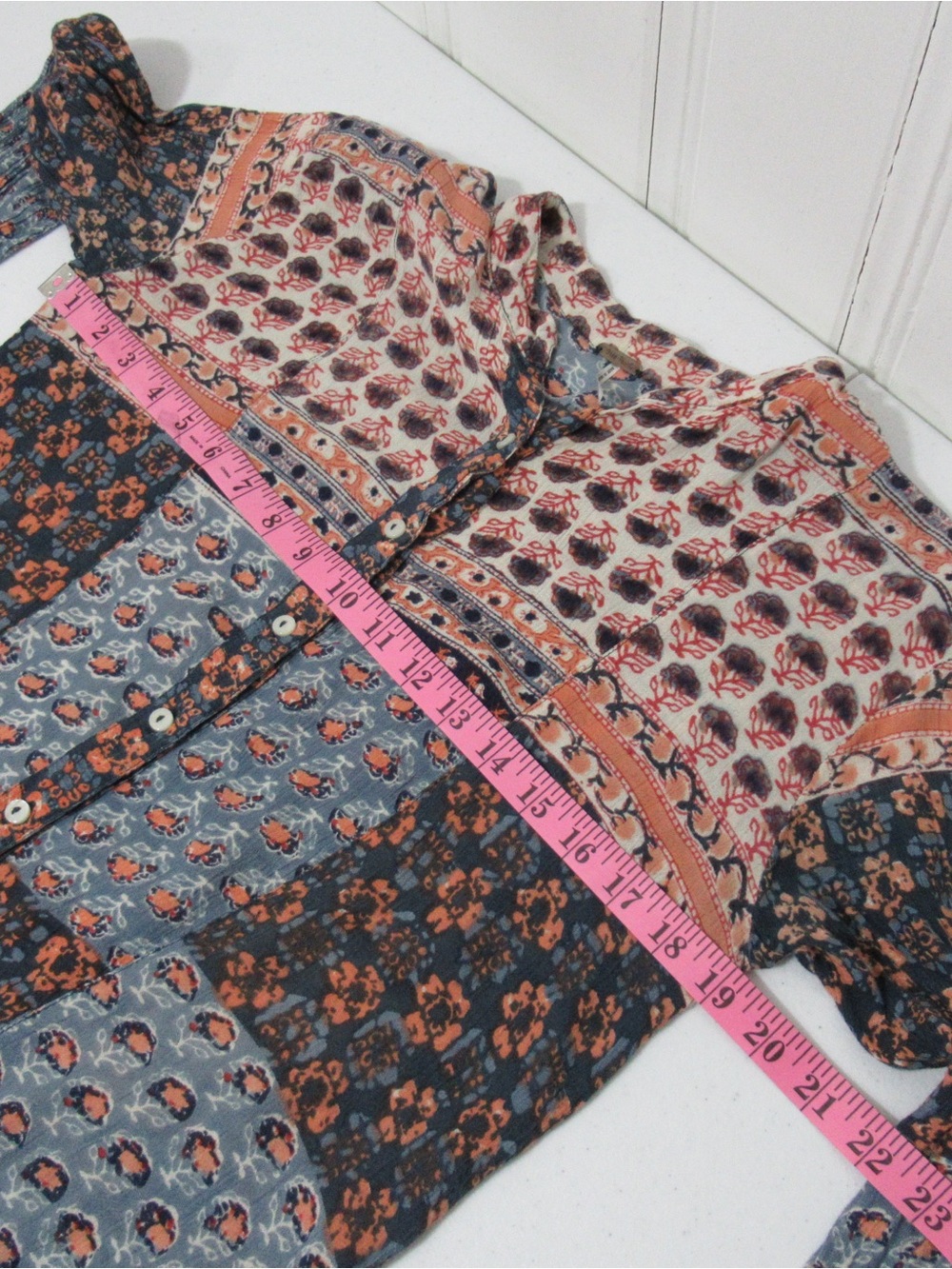 Free People Caravan Boho Button Up Top Size XS - Picture 10 of 13